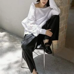 Nuheel® Nuheel Leather Round Head Loafers For Women Designer Shoes 11 19 Nuheel® Nuheel Leather Round Head Loafers For Women Designer Shoes 11