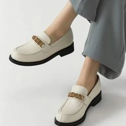 Nuheel® Nuheel Leather Round Head Loafers For Women Designer Shoes 11 24 Nuheel® Nuheel Leather Round Head Loafers For Women Designer Shoes 11