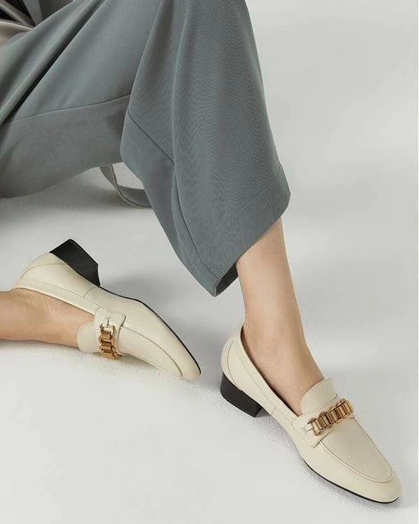 Nuheel® Nuheel Leather Penny Loafers For Women Flats Chain Designers Shoes 11 9 Nuheel® Nuheel Leather Penny Loafers For Women Flats Chain Designers Shoes 11