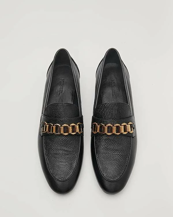 Nuheel® Nuheel Leather Penny Loafers For Women Flats Chain Designers Shoes 11 14 Nuheel® Nuheel Leather Penny Loafers For Women Flats Chain Designers Shoes 11