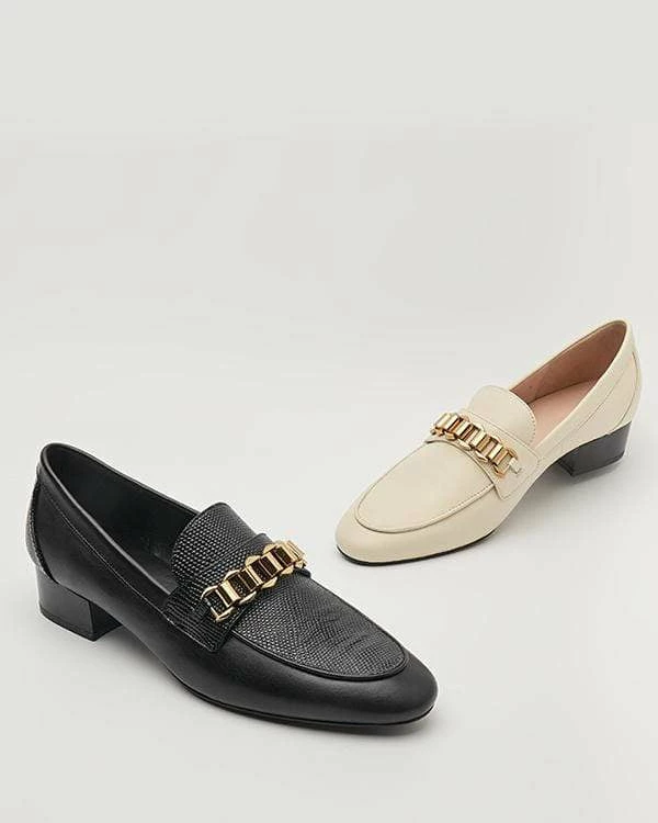 Nuheel® Nuheel Leather Penny Loafers For Women Flats Chain Designers Shoes 11 18 Nuheel® Nuheel Leather Penny Loafers For Women Flats Chain Designers Shoes 11