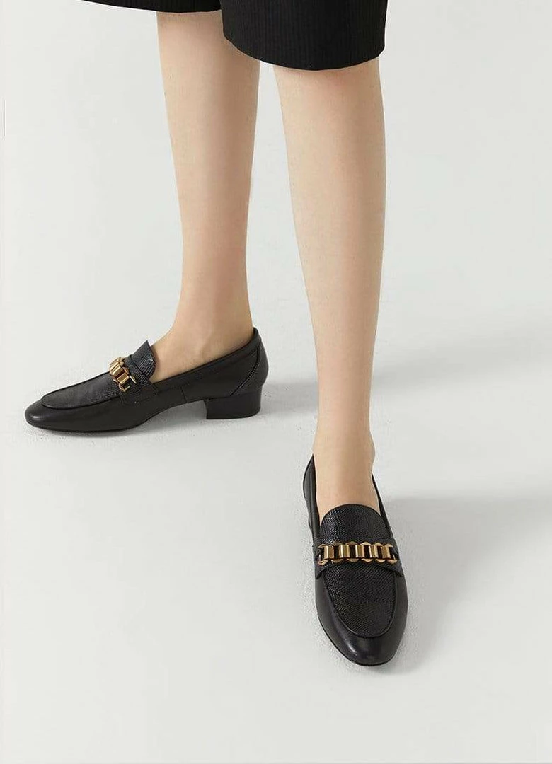 Nuheel® Nuheel Leather Penny Loafers For Women Flats Chain Designers Shoes 11 5 Nuheel® Nuheel Leather Penny Loafers For Women Flats Chain Designers Shoes 11