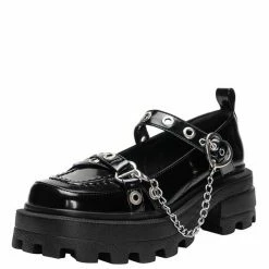 Nuheel® Single Shoes Nuheel Rivet Platform Mary Janes Chain Mary Jane Shoes Vintage Ladies Janes Platform Shoes