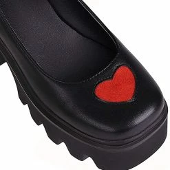 Nuheel® Lady Gothic Platform Lolita Shoes Ankle Strap Harajuku Heart Platform Lolita Pumps