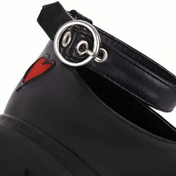 Nuheel® Lady Gothic Platform Lolita Shoes Ankle Strap Harajuku Heart Platform Lolita Pumps