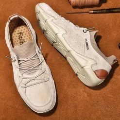 Nuheel® Man Men's Leather Loafers Causal Shoes Slip On Penny Loafers