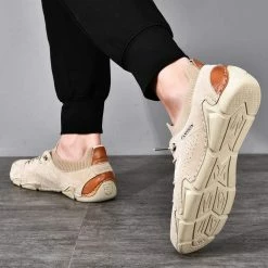 Nuheel® Man Men's Leather Loafers Causal Shoes Slip On Penny Loafers