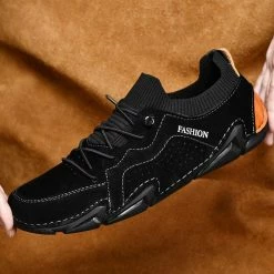 Nuheel® Man Men's Leather Loafers Causal Shoes Slip On Penny Loafers