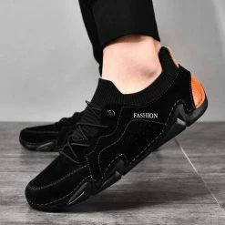 Nuheel® Man Men's Leather Loafers Causal Shoes Slip On Penny Loafers