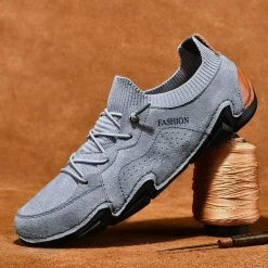 Nuheel® Man Men's Leather Loafers Causal Shoes Slip On Penny Loafers