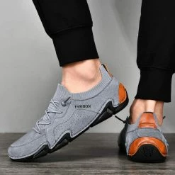 Nuheel® Man Men's Leather Loafers Causal Shoes Slip On Penny Loafers