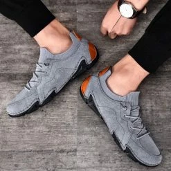 Nuheel® Man Men's Leather Loafers Causal Shoes Slip On Penny Loafers