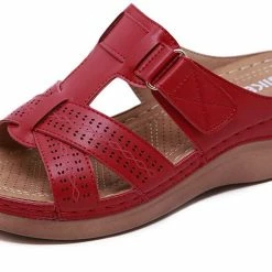 Nuheel® Woman Women's Slide Sandals Platform Wedge Shoes Slip On Casual Walking Sandals
