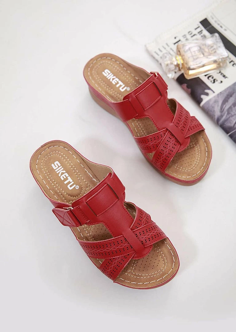 Nuheel® Woman Women's Slide Sandals Platform Wedge Shoes Slip On Casual Walking Sandals 7 Nuheel® Woman Women's Slide Sandals Platform Wedge Shoes Slip On Casual Walking Sandals