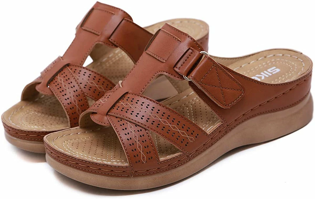 Nuheel® Woman Women's Slide Sandals Platform Wedge Shoes Slip On Casual Walking Sandals 11 Nuheel® Woman Women's Slide Sandals Platform Wedge Shoes Slip On Casual Walking Sandals