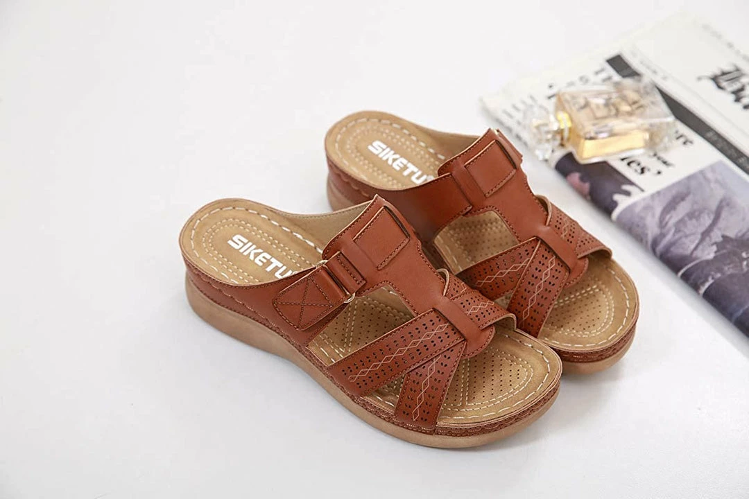 Nuheel® Woman Women's Slide Sandals Platform Wedge Shoes Slip On Casual Walking Sandals 13 Nuheel® Woman Women's Slide Sandals Platform Wedge Shoes Slip On Casual Walking Sandals