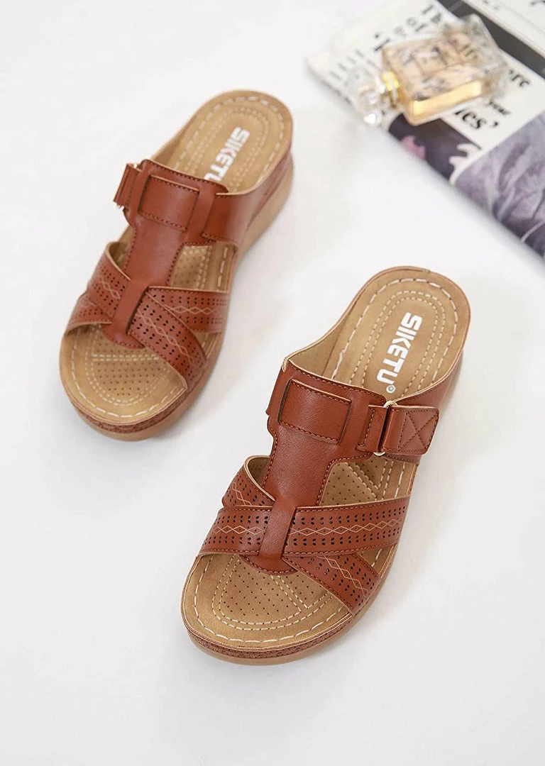 Nuheel® Woman Women's Slide Sandals Platform Wedge Shoes Slip On Casual Walking Sandals 14 Nuheel® Woman Women's Slide Sandals Platform Wedge Shoes Slip On Casual Walking Sandals