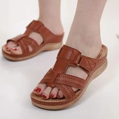 Nuheel® Woman Women's Slide Sandals Platform Wedge Shoes Slip On Casual Walking Sandals 42 Nuheel® Woman Women's Slide Sandals Platform Wedge Shoes Slip On Casual Walking Sandals