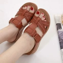 Nuheel® Woman Women's Slide Sandals Platform Wedge Shoes Slip On Casual Walking Sandals 43 Nuheel® Woman Women's Slide Sandals Platform Wedge Shoes Slip On Casual Walking Sandals