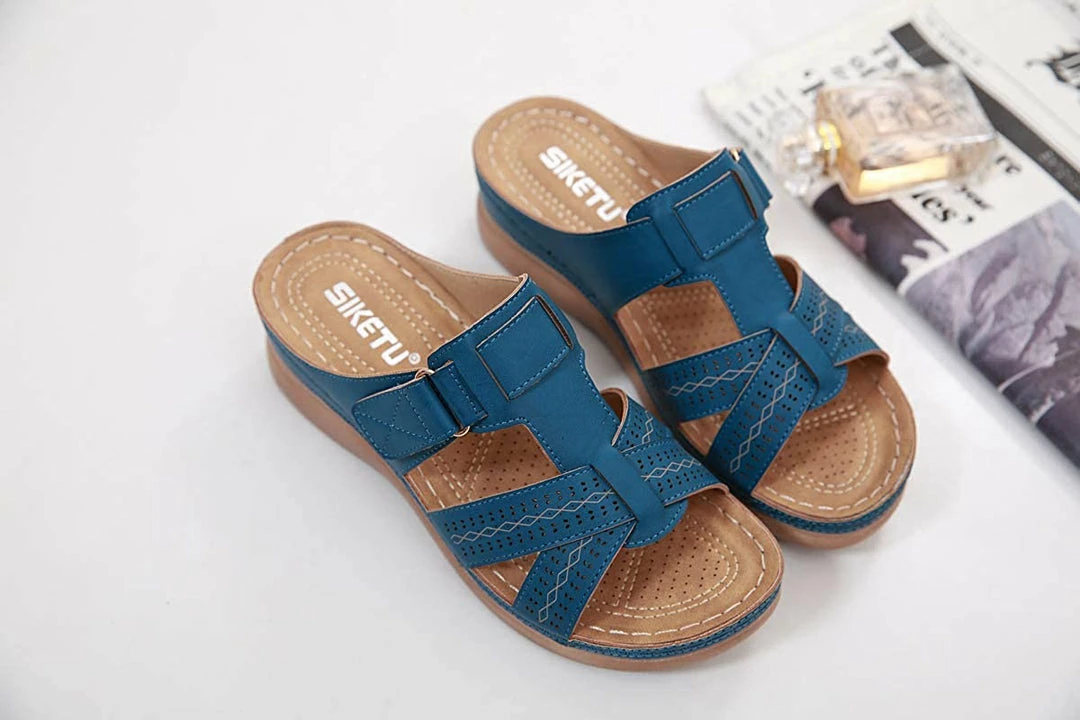 Nuheel® Woman Women's Slide Sandals Platform Wedge Shoes Slip On Casual Walking Sandals 20 Nuheel® Woman Women's Slide Sandals Platform Wedge Shoes Slip On Casual Walking Sandals