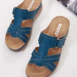 Nuheel® Woman Women's Slide Sandals Platform Wedge Shoes Slip On Casual Walking Sandals 48 Nuheel® Woman Women's Slide Sandals Platform Wedge Shoes Slip On Casual Walking Sandals