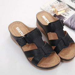 Nuheel® Woman Women's Slide Sandals Platform Wedge Shoes Slip On Casual Walking Sandals 54 Nuheel® Woman Women's Slide Sandals Platform Wedge Shoes Slip On Casual Walking Sandals