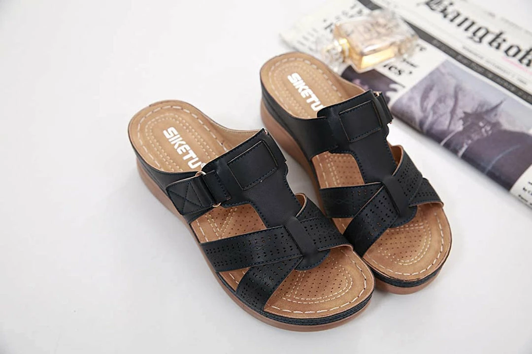 Nuheel® Woman Women's Slide Sandals Platform Wedge Shoes Slip On Casual Walking Sandals 27 Nuheel® Woman Women's Slide Sandals Platform Wedge Shoes Slip On Casual Walking Sandals