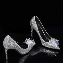 Nuheel® Nuheel Crystal Bridal Shoes Sheepskin Wedding Shoes For Bride Stiletto Bridesmaid Shoes 12 12 Nuheel® Nuheel Crystal Bridal Shoes Sheepskin Wedding Shoes For Bride Stiletto Bridesmaid Shoes 12