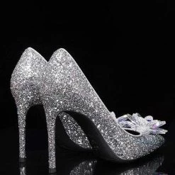 Nuheel® Nuheel Crystal Bridal Shoes Sheepskin Wedding Shoes For Bride Stiletto Bridesmaid Shoes 12 13 Nuheel® Nuheel Crystal Bridal Shoes Sheepskin Wedding Shoes For Bride Stiletto Bridesmaid Shoes 12