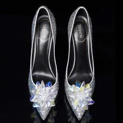 Nuheel® Nuheel Crystal Bridal Shoes Sheepskin Wedding Shoes For Bride Stiletto Bridesmaid Shoes 12 11 Nuheel® Nuheel Crystal Bridal Shoes Sheepskin Wedding Shoes For Bride Stiletto Bridesmaid Shoes 12