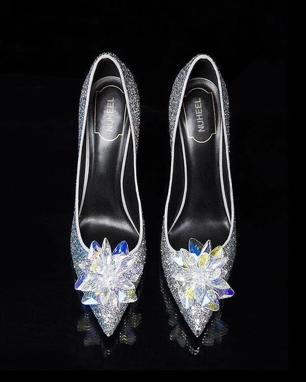 Nuheel® Nuheel Crystal Bridal Shoes Sheepskin Wedding Shoes For Bride Stiletto Bridesmaid Shoes 12 6 Nuheel® Nuheel Crystal Bridal Shoes Sheepskin Wedding Shoes For Bride Stiletto Bridesmaid Shoes 12