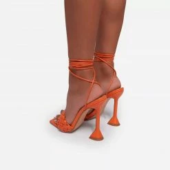 Woman Nuheel Elegant Strappy Sandals For Women, Black Heels,Weave Sandals, Party Shoes