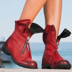 Nuheel® Ankle & Bootie Nuheel Front Zipper Western Cowgirl Boots Ankle Boots Bootie 11