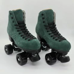 Nuheel® Woman Nuheel Green Suede Double Row Roller Skates Women Pu Four-Wheel Plastic Steel Base Roller Shoes,Size 4.5-13.5 43 Nuheel® Woman Nuheel Green Suede Double Row Roller Skates Women Pu Four-Wheel Plastic Steel Base Roller Shoes,Size 4.5-13.5