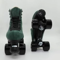 Nuheel® Woman Nuheel Green Suede Double Row Roller Skates Women Pu Four-Wheel Plastic Steel Base Roller Shoes,Size 4.5-13.5 44 Nuheel® Woman Nuheel Green Suede Double Row Roller Skates Women Pu Four-Wheel Plastic Steel Base Roller Shoes,Size 4.5-13.5