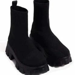 Nuheel® Ankle & Bootie Nuheel Knitting Platform Boots Designer Ankle Ankle Boots Sock Shoes Chelsea Boots 11