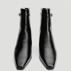 Nuheel® Nuheel Leather Booties For Women Metal Buckle Ankle Boots Black 11 Ankle & Bootie