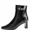 Nuheel® Nuheel Leather Booties For Women Metal Buckle Ankle Boots Black 11 Ankle & Bootie