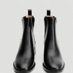 Nuheel® Nuheel Leather Round Toe Chelsea Boots Designer Shoes Ankle Boots Women Ankle & Bootie