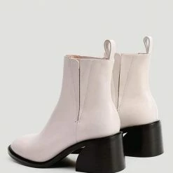 Nuheel® Nuheel Leather Round Toe Chelsea Boots Designer Shoes Ankle Boots Women Ankle & Bootie