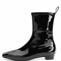 Nuheel® Nuheel Leather Soft Tube Classic Low-Heeled Fashion Booties Black 11