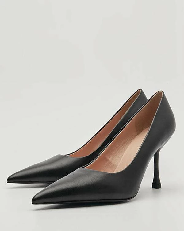 Nuheel® Nuheel Leather Stilettos Black Heels Pumps Shoes Designer Shoes 11 7 Nuheel® Nuheel Leather Stilettos Black Heels Pumps Shoes Designer Shoes 11