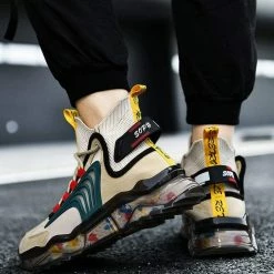 Nuheel® Man Nuheel Men'S Breathable Knit Socks Shoes Casual Sneakers Thick-Soled Daddy Shoes