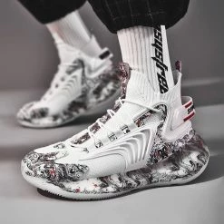 Nuheel® Man Nuheel Men'S Breathable Knit Socks Shoes Casual Sneakers Thick-Soled Daddy Shoes