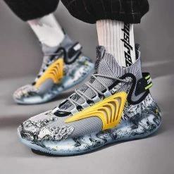 Nuheel® Man Nuheel Men'S Breathable Knit Socks Shoes Casual Sneakers Thick-Soled Daddy Shoes