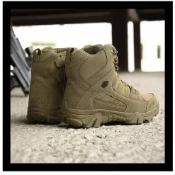 Nuheel® Man Nuheel Men’s Waterproof Hiking Boots Lightweight Work Boots Military Tactical Boots Durable Combat Boot