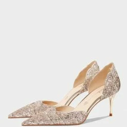 Nuheel Petal Wedding Shoes 2021 New Golden Crystal High-heeled Bridesmaid Shoes 19 Nuheel Petal Wedding Shoes 2021 New Golden Crystal High-heeled Bridesmaid Shoes