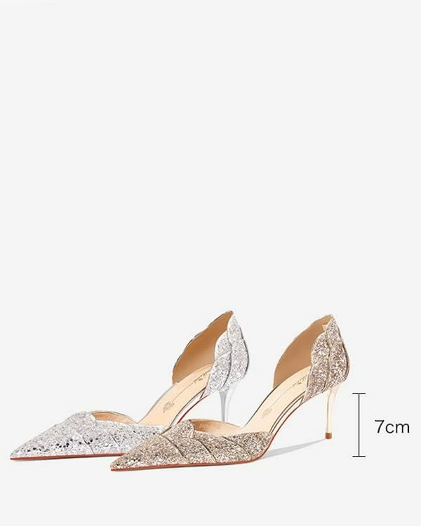 Nuheel Petal Wedding Shoes 2021 New Golden Crystal High-heeled Bridesmaid Shoes 8 Nuheel Petal Wedding Shoes 2021 New Golden Crystal High-heeled Bridesmaid Shoes
