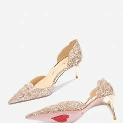 Nuheel Petal Wedding Shoes 2021 New Golden Crystal High-heeled Bridesmaid Shoes 18 Nuheel Petal Wedding Shoes 2021 New Golden Crystal High-heeled Bridesmaid Shoes