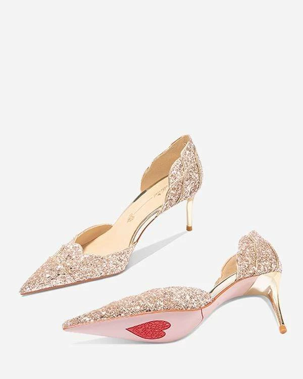 Nuheel Petal Wedding Shoes 2021 New Golden Crystal High-heeled Bridesmaid Shoes 9 Nuheel Petal Wedding Shoes 2021 New Golden Crystal High-heeled Bridesmaid Shoes